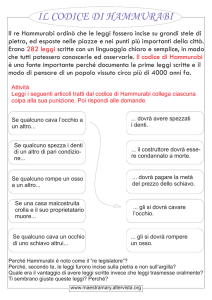 Il codice di Hammurabi - Maestra Mary