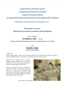 Gli anziani e la cura