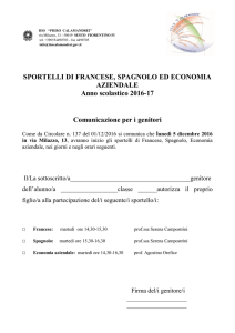 SPORTELLI DI FRANCESE, SPAGNOLO ED ECONOMIA