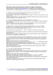 Raccolta di esercizi di geometria analitica completi di risoluzione