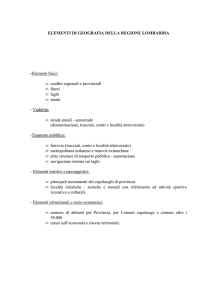 Elenco elementi di geografia della Regione Lombardia