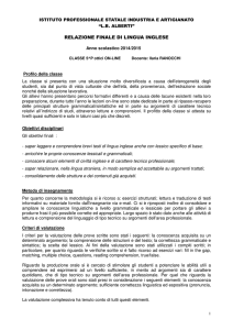 Relazione Finale Inglese 5^P Ottici - Alberti