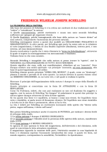 FRIEDRICH SCHELLING - appunti scuola superiore