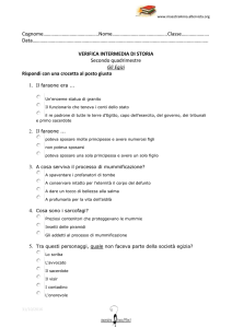 Verifica di Storia: Gli Egizi - Scuola Media