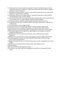 1) Elettrizzazione di corpi costituiti da materiale “isolante” ed