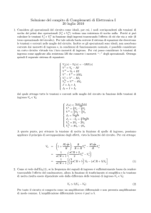 Soluzione del compito di Complementi di Elettronica I 20 luglio 2010
