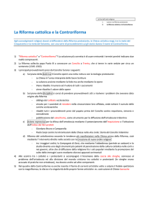La Riforma cattolica e la Controriforma