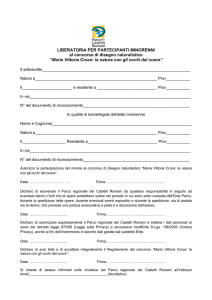 Liberatoria candidati minorenni - Parco Regionale dei Castelli Romani