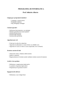 PROGRAMMA DI INFORMATICA Prof. Sollecito Alberto