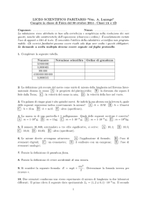 LICEO SCIENTIFICO PARITARIO Ven. A. Luzzago