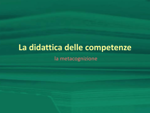 La didattica delle competenze la metacognizione