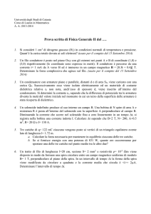 Prova scritta di Fisica Generale II del