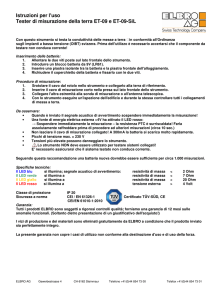 Istruzioni per l`uso Tester di misurazione della terra ET-09 e ET-09-SiL
