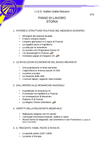 piano di lavoro storia