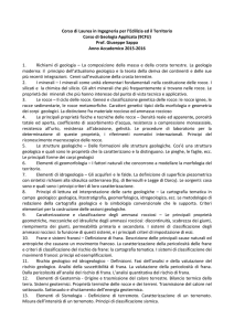 Prof. Giuseppe Sappa Anno - Catalogo dei Corsi di studio