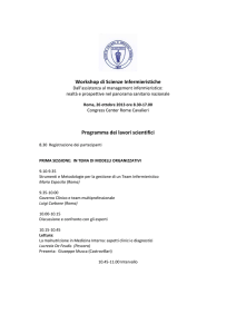 Workshop Scienze Infermieristiche - Società Italiana di Medicina