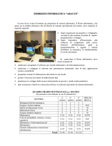 INDIRIZZO INFORMATICA “ABACUS”