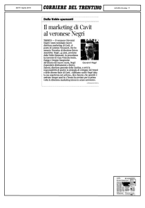 Il marketing di Cavit al veronese Negri
