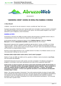 ``anonima crew``:sisma in rima,tra rabbia e ironia