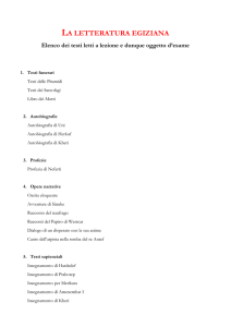 La letteratura egiziana_ testi letti a lezione