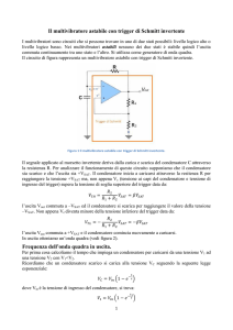 Il multivibratore astabile con trigger di Schmitt invertente Frequenza