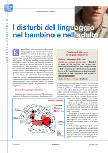I disturbi del linguaggio nel bambino e nell`adulto