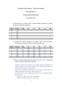 Esercitazione 04. Teoria della Produzione - e-Learning