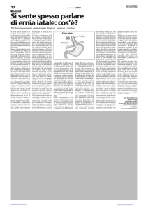 Si sente spesso parlare di ernia iatale: cos`è?