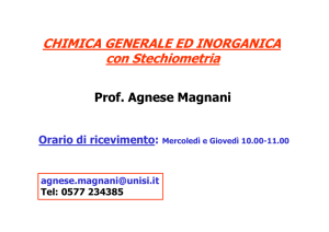 CHIMICA GENERALE ED INORGANICA con Stechiometria