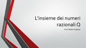 L`insieme dei numeri razionali Q