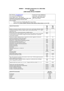 ARABO I -‐ Dettaglio programma AA 2015-‐2016 Annuale