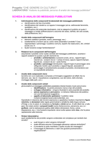 LA PUBBLICITA` : SCHEDA DI ANALISI
