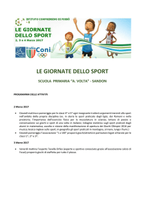 LE GIORNATE DELLO SPORT