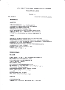 cagliari morf`ologia aggettivi i gradi di intensita` e la comparazione
