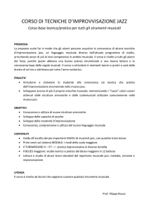 Allegato alcomunicato n 44 Corso di improvvisazione Jazz