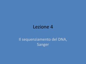Il sequenziamento di Sanger