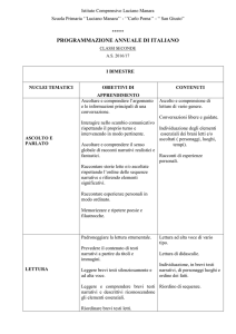 italiano - Istituto Comprensivo LUCIANO MANARA