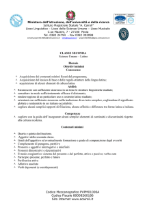 CLASSE SECONDA Scienze Umane – Latino Biennio Obiettivi