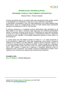 Spondilolisi e spondilolistesi