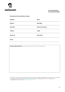 University Marketing Thesi di Bachelor/Master 1/1 Domanda tesi di