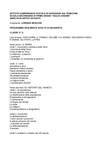Programma_geografia - Istituto Comprensivo di Savignano sul