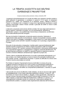 la terapia assistita dai delfini - Associazione ITACA, Istituto Terapie e