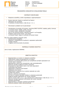 programma consuntivo e relazione finale