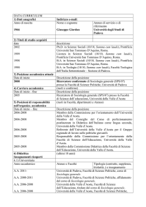 Giuseppe GIORDAN - Sociologia per la persona