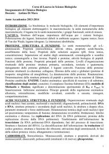 Corso di Laurea in Scienze Biologiche Insegnamento di Chimica