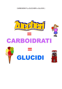 CARBOIDRATI (o zuccheri o glucidi )