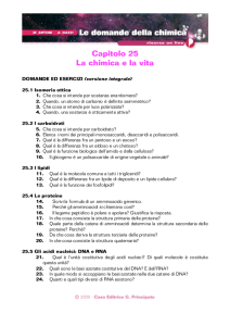 Capitolo 25 La chimica e la vita