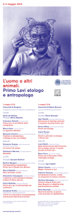 L`uomo e altri animali. Primo Levi etologo e antropologo