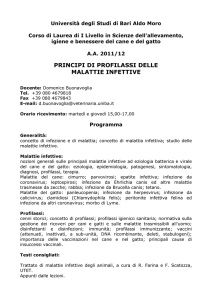 Principi di profilassi delle malattie infettive