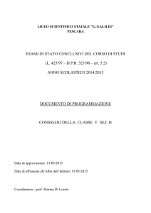 Doc 5^H - "G. Galilei" – Pescara